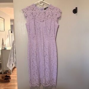 Miusol Lavender Lace Cocktail Dress